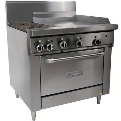 Garland GF36-2G24R I Heavy Duty I 2 Burner I 600mm I Griddle Range I Commercial Stove and Oven I Commercial Range