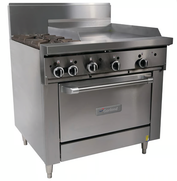 Griddle Range, Garland, GF36-2G24R, Heavy Duty, 2 Burner, 600mm, Commercial Range
