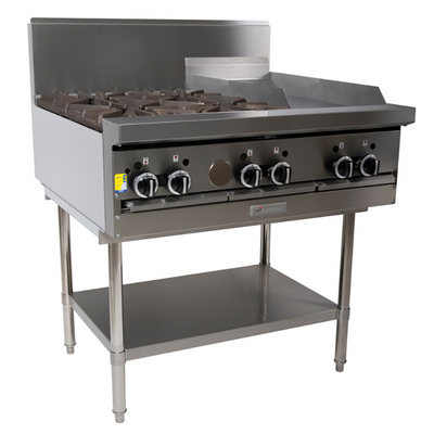 Garland GF36-4G12T I Heavy Duty I 4 Burner I 300mm I Griddle Range I Modular Top I Commercial Range