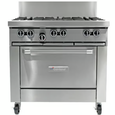 Garland GFE36-6C I Cooktop Range I 900mm Wide I 6 Burner I Cooktop I with I Convection Oven I Commercial Stove and Oven