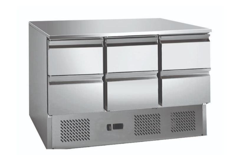 6 Drawers Workbench Fridge, F.E.D, GNS1300-6D, Compact Fridge