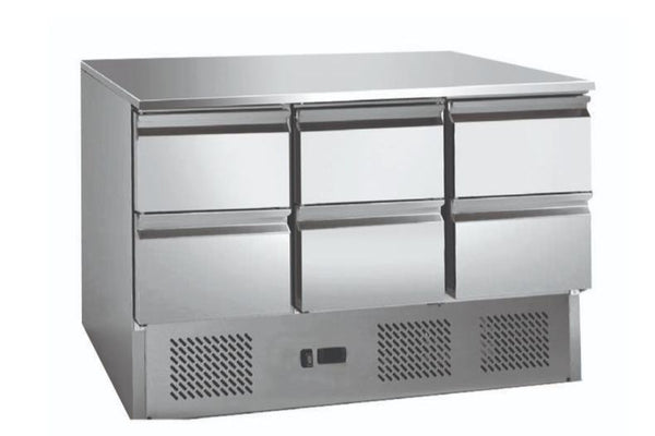 6 Drawers Workbench Fridge, F.E.D, GNS1300-6D, Compact Fridge
