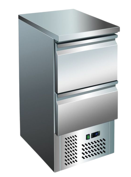 Compact Fridge 109L, F.E.D, GNS400-2D, 2 Drawers, Workbench Fridge