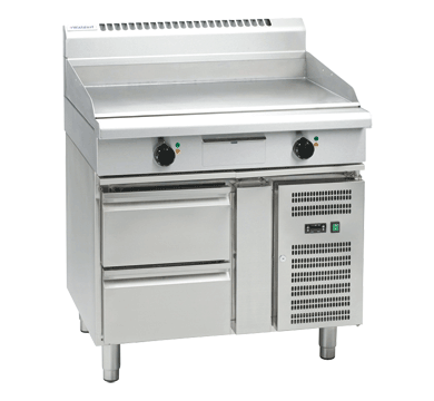 Waldorf GPL8900E-RB I 800m Series I Refrigerated Base I Low Back I Version I Griddle I Electric Griddle