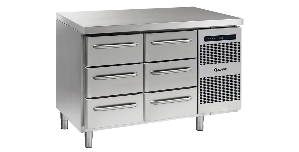 Skanos GR861400616 Gram G+ Gastro C2 GFT D3D3 L2 Refrigerator | 6 Drawers | 1/1 GN | Stainless Steel | 345L | Undercounter Refrigerator