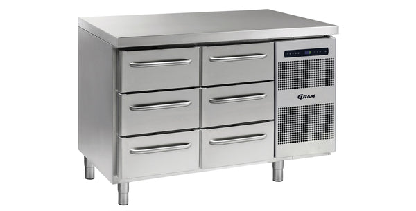 Skanos GR861400616 Gram G+ Gastro C2 GFT D3D3 L2 Refrigerator | 6 Drawers | 1/1 GN | Stainless Steel | 345L | Undercounter Refrigerator