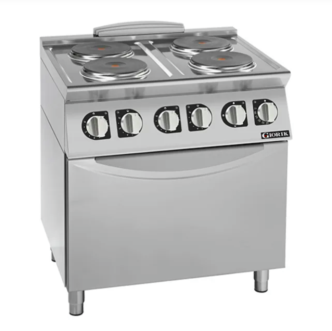 Giorik CE74TET | 700 Series | 4 X Round Hot Plates | Standard Electric Oven | Boiling Top Ranges