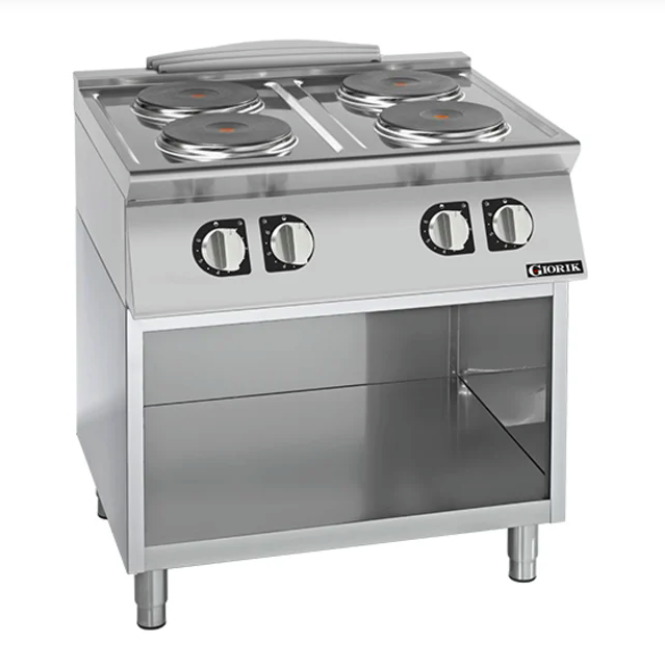 Giorik CE74TGT | 700 Series | 4 X Round Hot Plates | On Open Base | Electric | Boiling Top Ranges