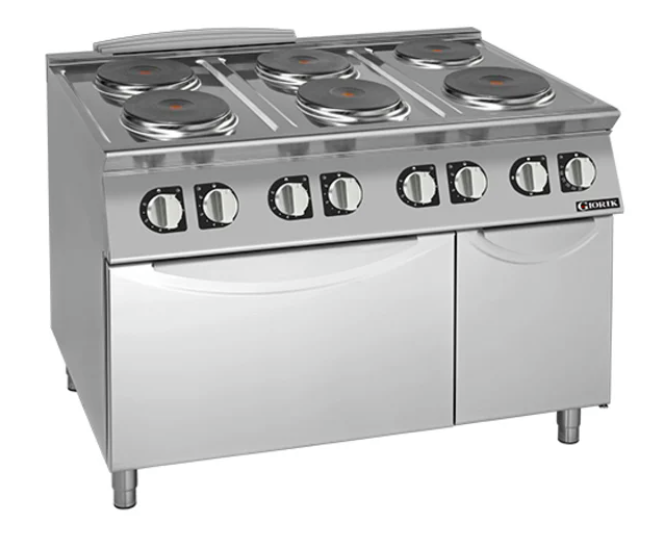 Giorik CE76TET | 700 Series | 6 X Round Hot Plates | Standard Electric Oven | Boiling Top Ranges