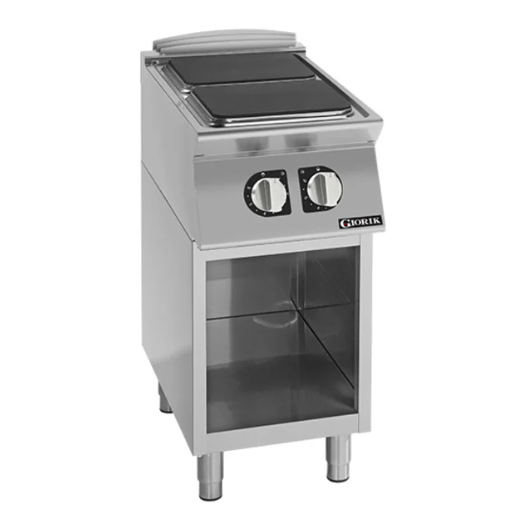 Giorik CE92QGT | 900 Series | 2x Square Hot Plates | On Open Base | Electric Boiling Top