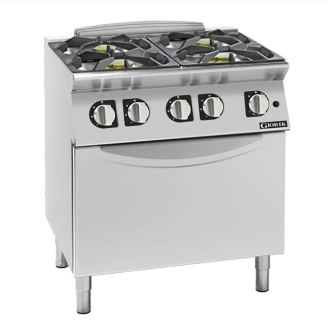 Giorik CG740ET | 700 Series | 4 Burner | Gas Range |on Electric Oven | Boiling Top Ranges