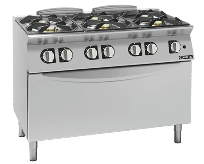 Giorik CG760HT | 700 Series | 6 Burner | Gas Range |on Maxi Gas Oven | Boiling Top Ranges