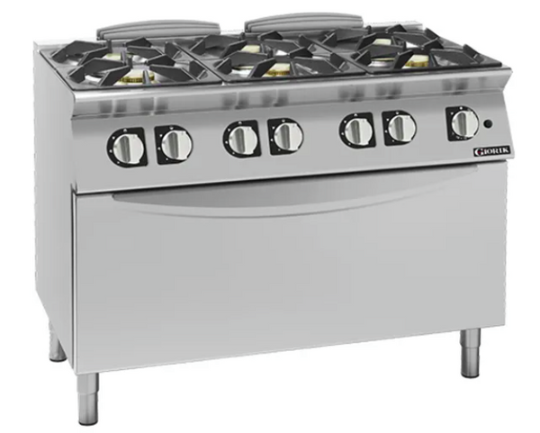 Giorik CG760HT | 700 Series | 6 Burner | Gas Range |on Maxi Gas Oven | Boiling Top Ranges