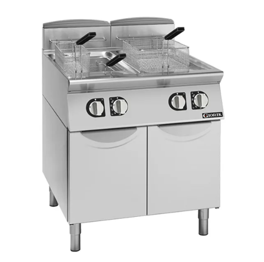 Giorik FE7217T | 700 Series | 800mm | Double Pan | On Enclosed Base | Electric Fryer Top