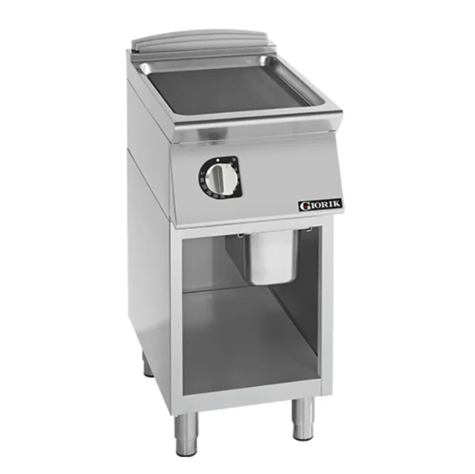 Giorik FLE72GFT | 700 Series | 400mm Wide | Smooth Mild Steel Plate| On Open Base | Electric Frytop