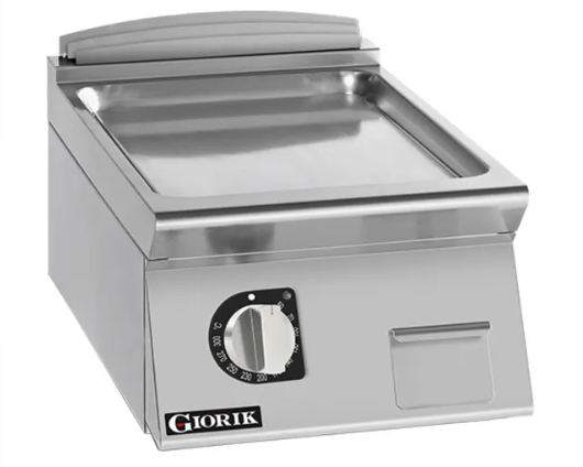 Giorik FLE92TCRXT| 900 Series|400mm Wide | Countertop | Smooth Satin Chrome Plate | Electric Frytop