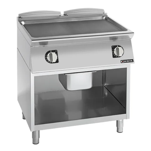 Giorik FLE941GFT| 900 Series | 800mm Wide | On Open Base | Smooth Mild Steel | Electric Frytop