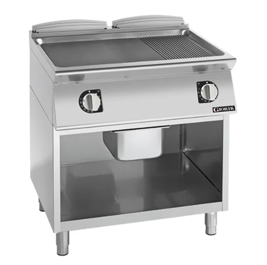 Giorik FME941GFT| 900 Series | 800mm Wide | On Open Base | Smooth/Ribbed Mild Steel | Electric Frytop 