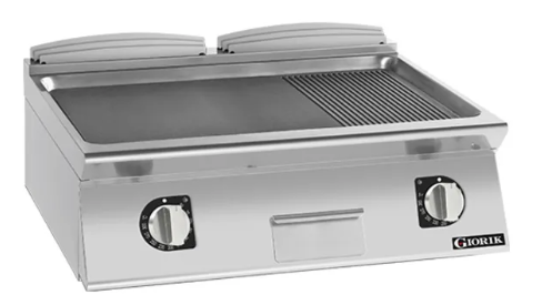 Giorik FME941TFT| 900 Series | 800mm Wide | Countertop | Smooth/Ribbed Mild Steel | Electric Frytop