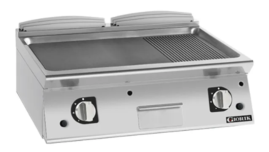 Giorik FMG741TFT | 700 Series | 800mm Wide | Half Ribbed Mild Steel | Countertop | Gas Frytop