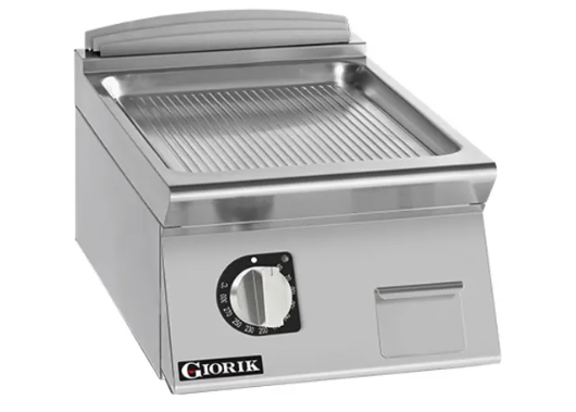 Giorik FRE72TCRXT | 700 Series | 400mm Wide | Ribbed Satin Chrome | Electric Frytop