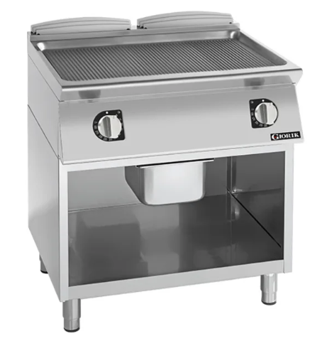 Giorik FRE941GFT| 900 Series | 800mm Wide | On Open Base | Ribbed Mild Steel | Electric Frytop