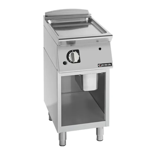 Giorik FRG72GCRXT | 700 Series | 400mm Wide | Ribbed | Ribbed Satin Chrome | On Open Base | Gas Frytop