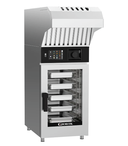 Giorik KB101WT.L.RO.H | Kore 10 x 1/1 GN | Electric Boiler | with Recirculating Ventless Hood|with Reverse Osmosis | and Left Hand Hinge Door | Combi Oven