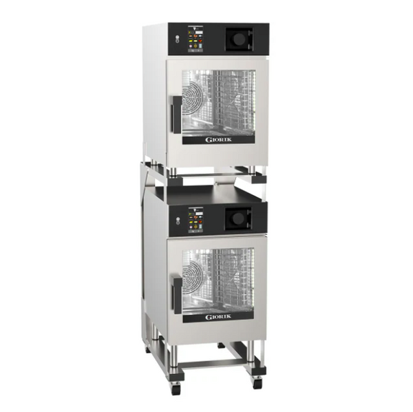Giorik KMEST.11.0606.RO.H | Mini Touch | 6 on 6 x 1/1 GN | Electric Combi Oven | with Recirculating Ventless Hood |and Reverse Osmosis | Stacked Combi Oven