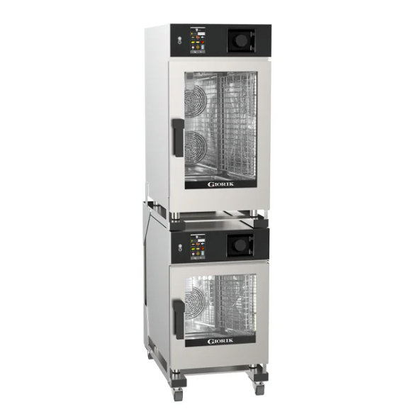 Giorik KMEST.11.1006.RO.H | Mini Touch | 10 on 6 x 1/1 GN | Electric Combi Oven | with Recirculating Ventless Hood |with Reverse Osmosis | Stacked Combi Oven