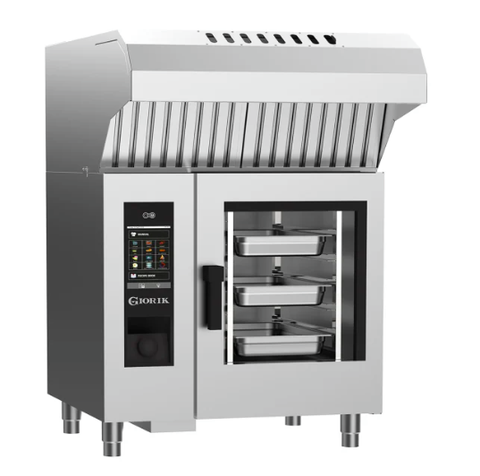 Giorik SEHE101WT.L.RO.H | Steambox Evolution | 10 x 1/1 GN | with Reverse Osmosis |and Ventless Hood | Left Hand Hinge Door | Electric | Combi Oven