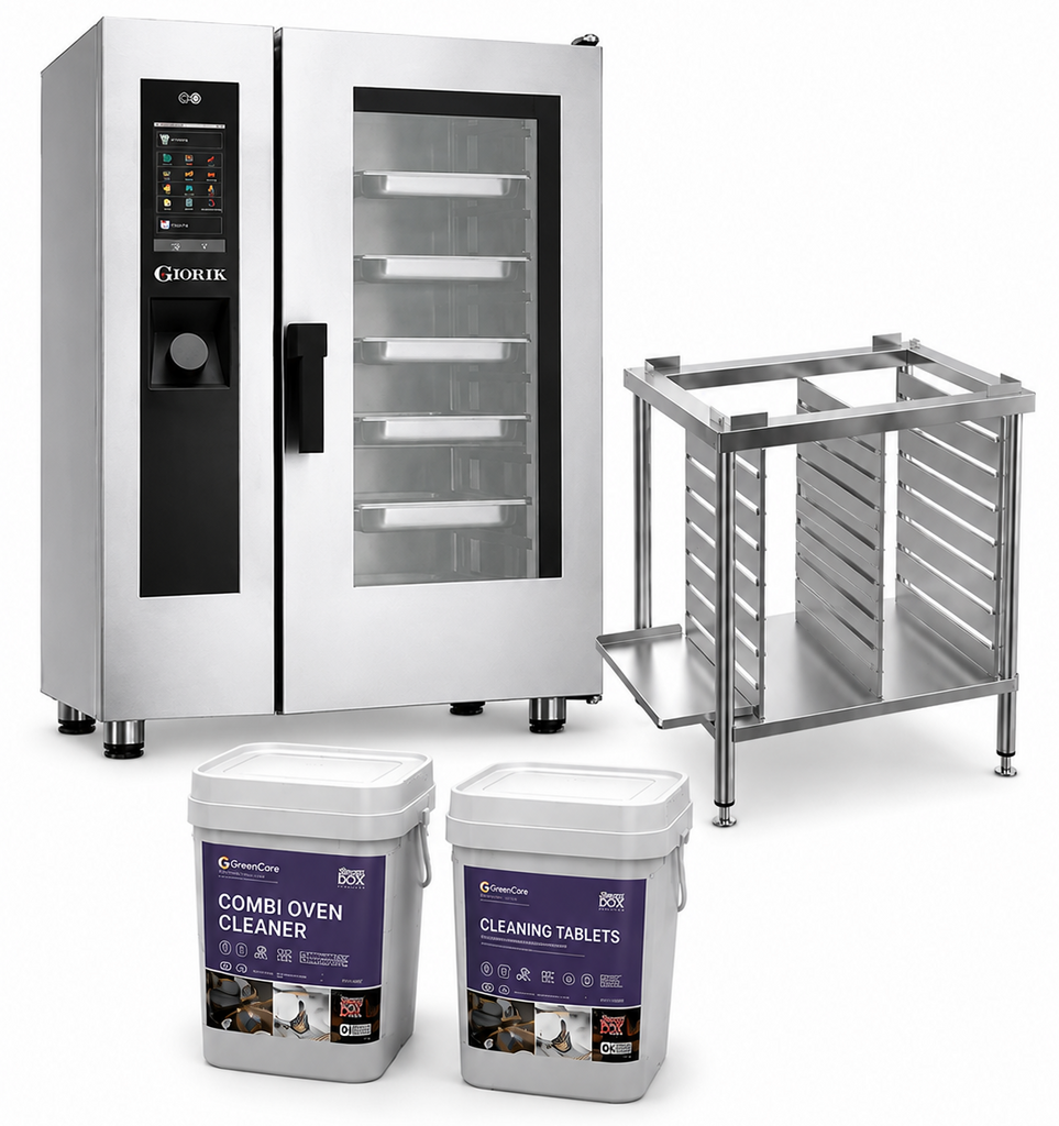 Giorik SEHE101WT.RO | COMBO Package Specials | 10 Tray Electric Combi Oven with RO