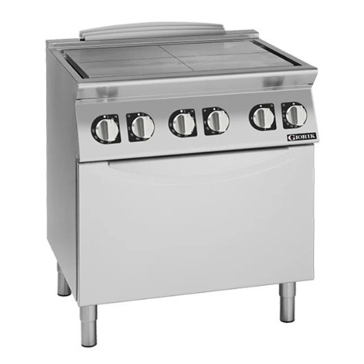 Giorik TE940ET| 900 Series | 800mm Wide | Electric Solid Top on Electric Oven | Standard Gas Oven