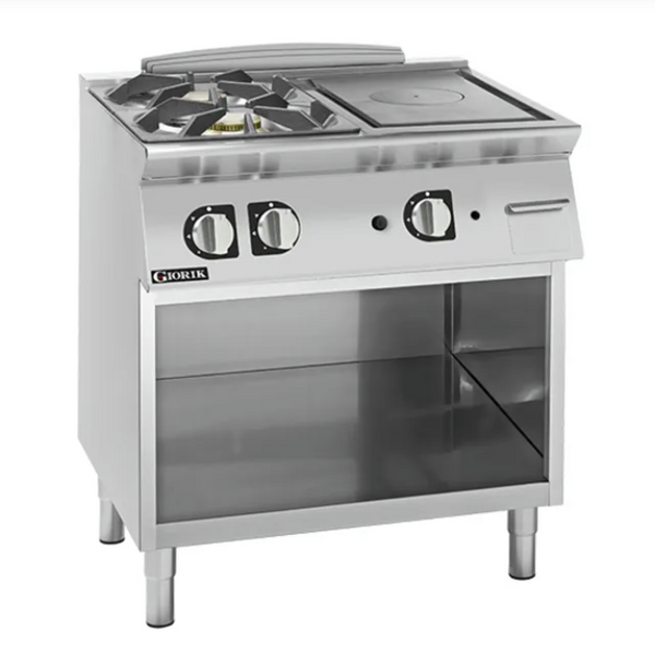Giorik TG74GTLT | 700 Series | 800mm Wide | Combination Solid Top and Gas Burner | On Open Base Ranges