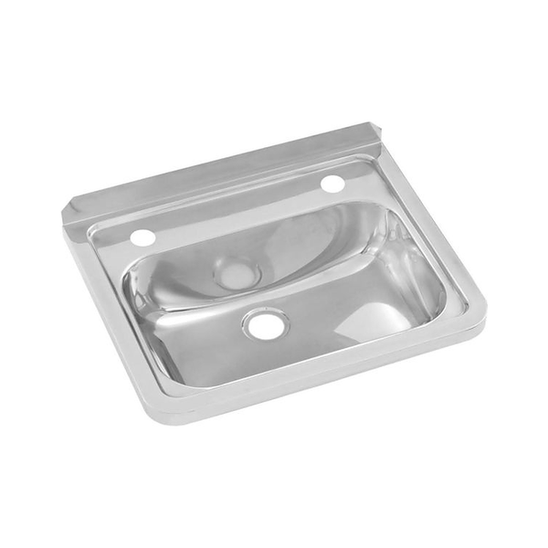 3monkeez HB-2TH Hand Basin, 40mm Outlet, 304 Grade Stainless Steel - 2 Tap Hole