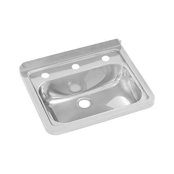 3monkeez HB-3TH Hand Basin, 40mm Outlet, 304 Grade Stainless Steel - 3 Tap Hole