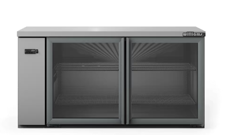 Williams Refrigeration HB2RGS Boronia Remote | Stainless Steel | 2 Glass Door | Underbench Fridge | Refrigerator | Back Bar Fridge