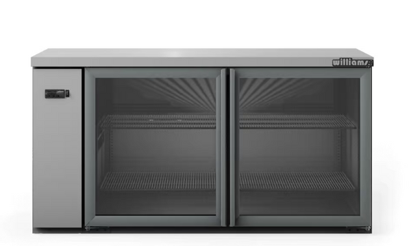 Williams Refrigeration HB2RGS Boronia Remote | Stainless Steel | 2 Glass Door | Underbench Fridge | Refrigerator | Back Bar Fridge