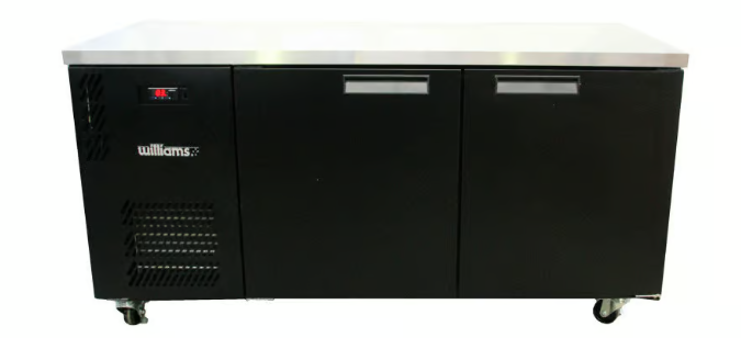Williams Refrigeration HB2USBHC Boronia - 2 Solid Door Undercounter Fridge