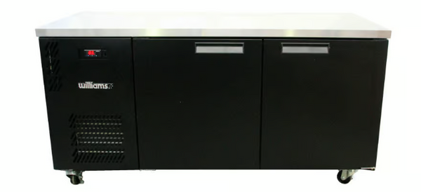 Williams Refrigeration HB2USBHC Boronia - 2 Solid Door Undercounter Fridge