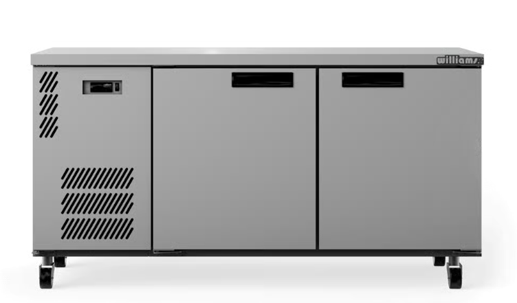 Williams Refrigeration HB2USSHC Boronia | 2 Solid Door | Stainless Steel | Undercounter Fridge