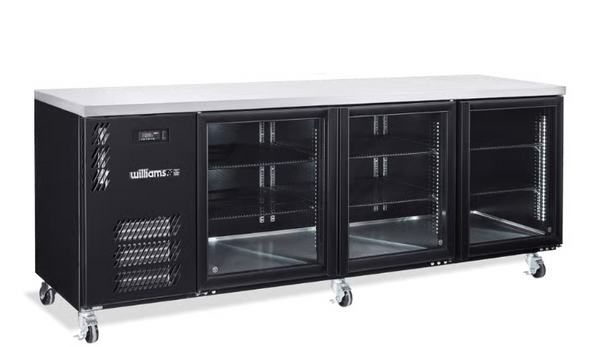Williams Refrigeration HB3UGBHC Boronia - 3 Glass Door Back Bar Fridge