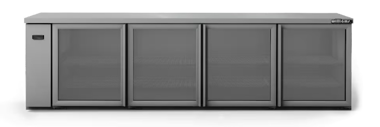 Williams Refrigeration HB4RGS Boronia Remote - 4 Glass Door Back Bar Fridge