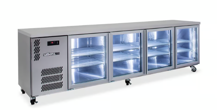 Williams Refrigeration HB4UGSHC Boronia - 4 Glass Door Back Bar Fridge
