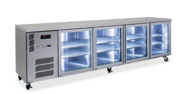 Williams Refrigeration HB4UGSHC Boronia - 4 Glass Door Back Bar Fridge
