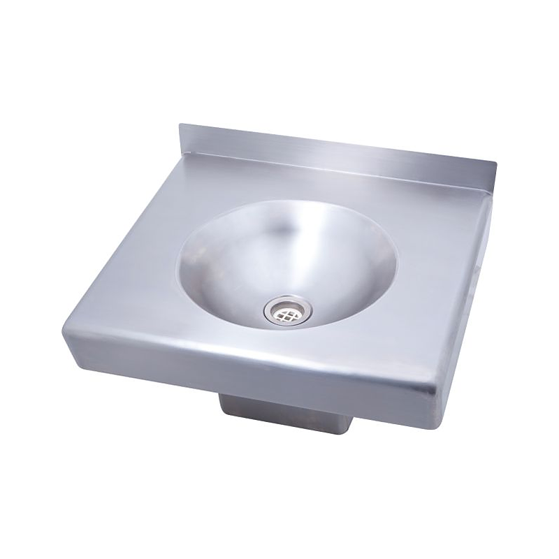 3monkeez HBD-S Square AS1428 Compliant Hand Basin with 40mm Plug and Waste, 304 Grade Stainless Steel