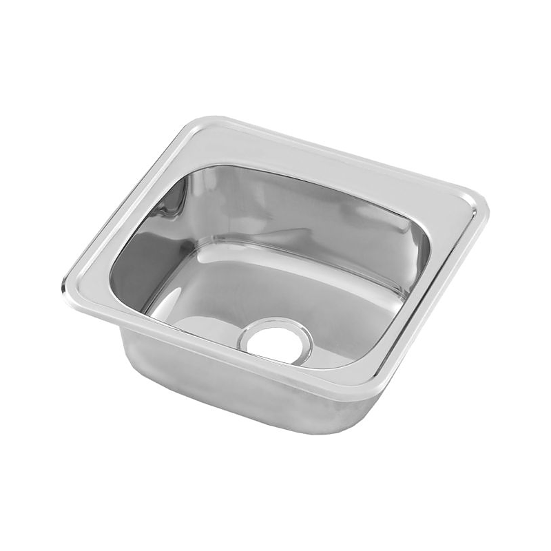 3monkeez HBF Inset Bar Sink with Fixing Clips and Seal, 50mm Outlet, 304 Grade Stainless Steel