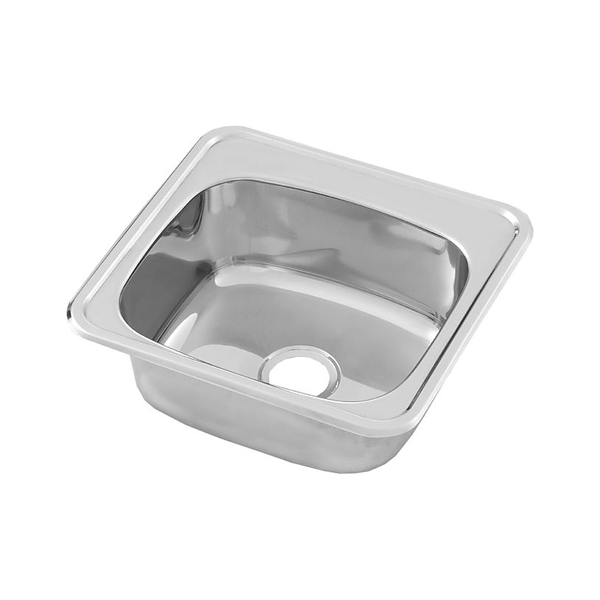 3monkeez HBF Inset Bar Sink with Fixing Clips and Seal, 50mm Outlet, 304 Grade Stainless Steel