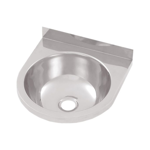 3monkeez HBR Round Wall Basin and Brackets, 40mm Outlet, 304 Grade Stainless Steel