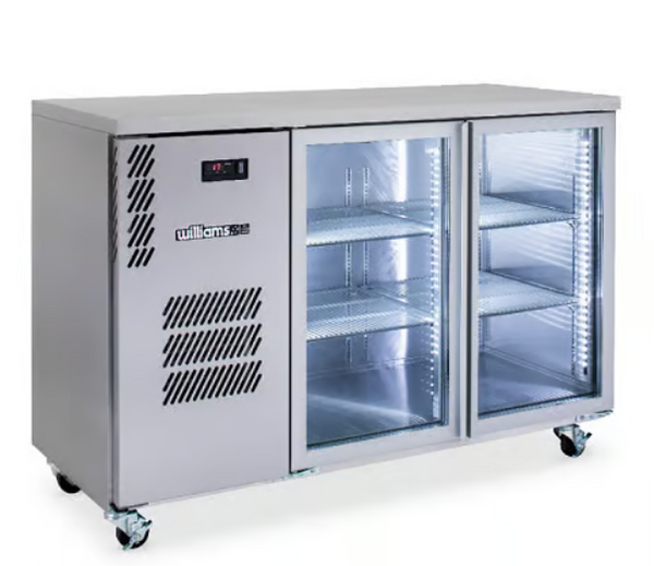 Williams Refrigeration HC2UGSHC I Cameo I General Counter I Stainless Steel I Glass Door I 2 Door I Refrigerator I Back Bar Fridge